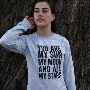 Sun, Moon and Stars Long Sleeve tee. New.
